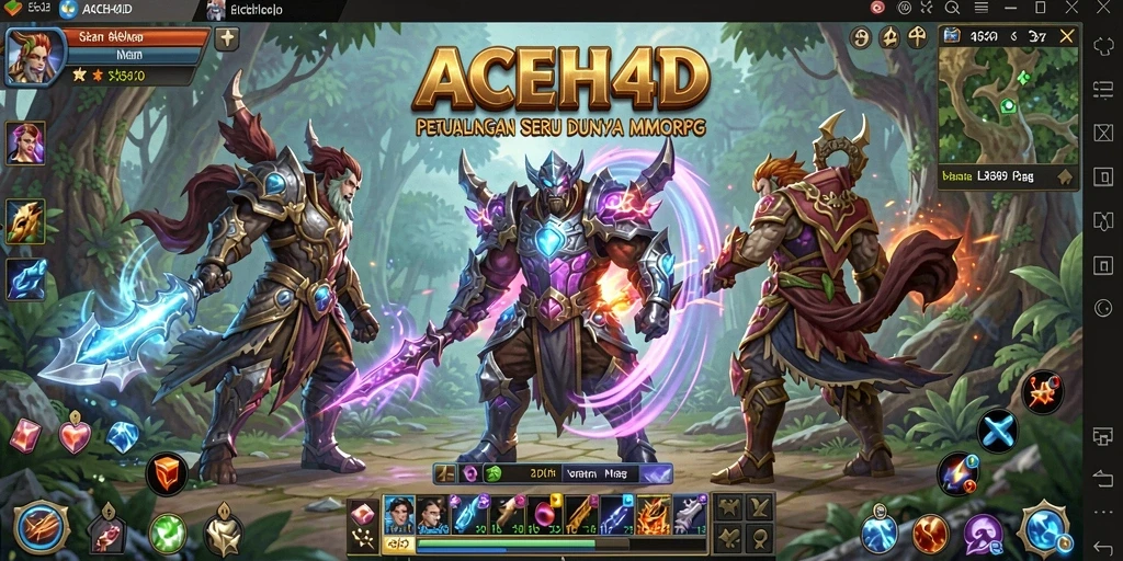 Tampilan gameplay menakjubkan dalam dunia <strong>ACEH4D</strong> MMORPG.