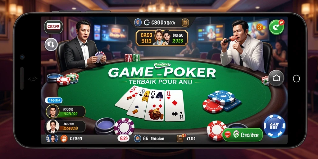 Screenshot CRS99 menampilkan aksi seru permainan poker.
