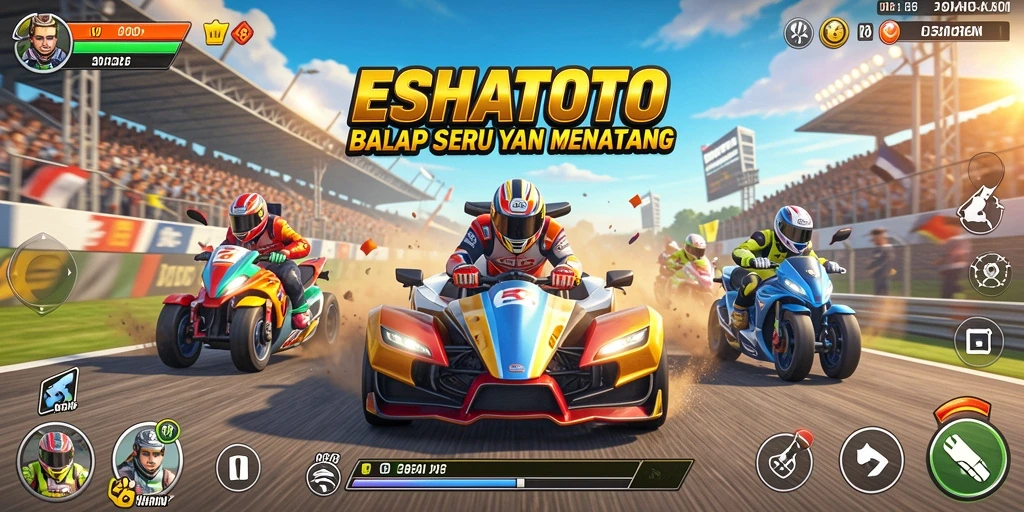 Gameplay seru ESHATOTO dalam balapan yang menegangkan.