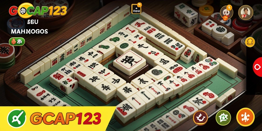 Tampilan gameplay GOCAP123 menampilkan momen seru dalam bermain Mahjong.