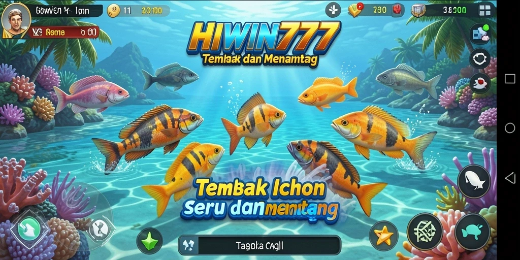 Screenshot utama yang menunjukkan aksi seru dalam HIWIN777.