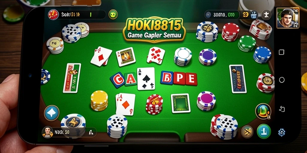 Tampilan seru dan menyenangkan dari gameplay Gaple HOKI8815.