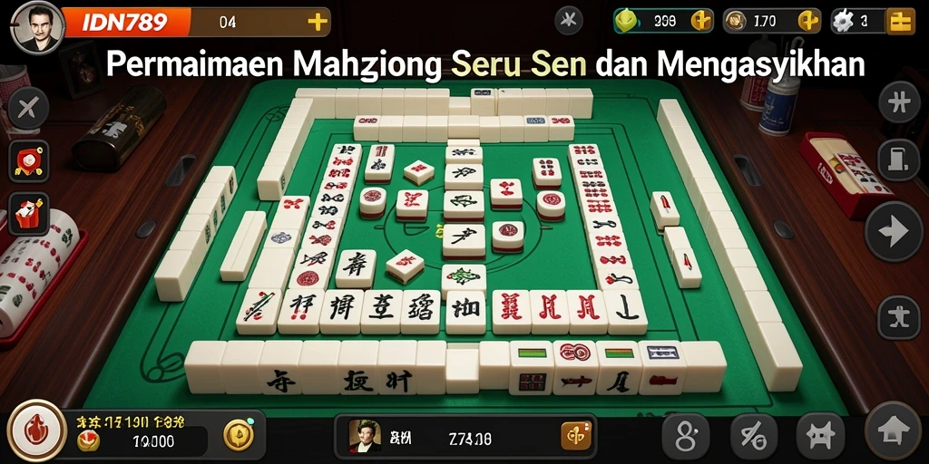 Tampilan gameplay seru di IDN789, menangkap momen bermain Mahjong.