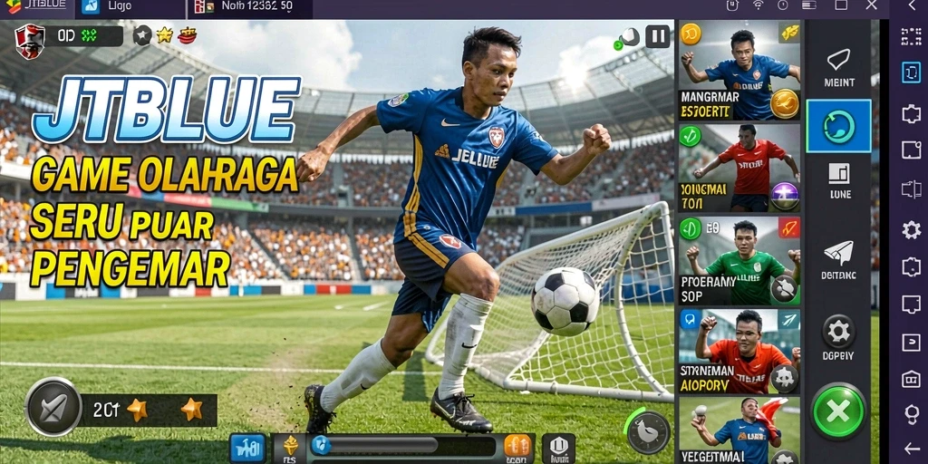 Tampilan gameplay menegangkan dengan aksi olahraga yang seru.