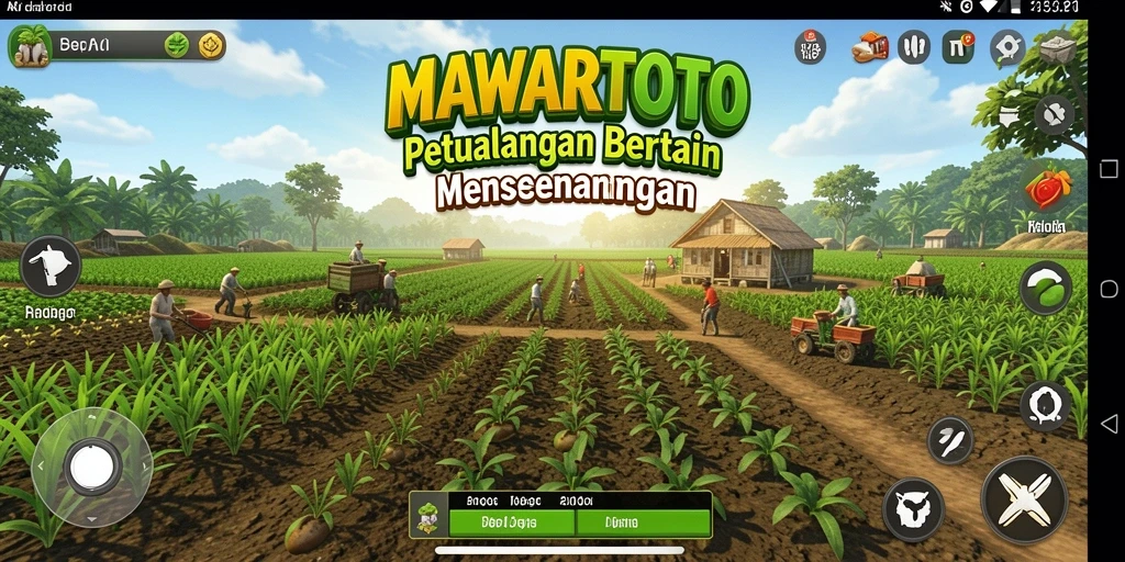 Screenshot gameplay MAWARTOTO dengan aktivitas bertani yang menyenangkan.