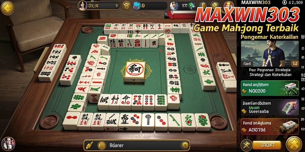 Gameplay menarik di <strong>MAXWIN303</strong> saat bermain Mahjong dengan teman.