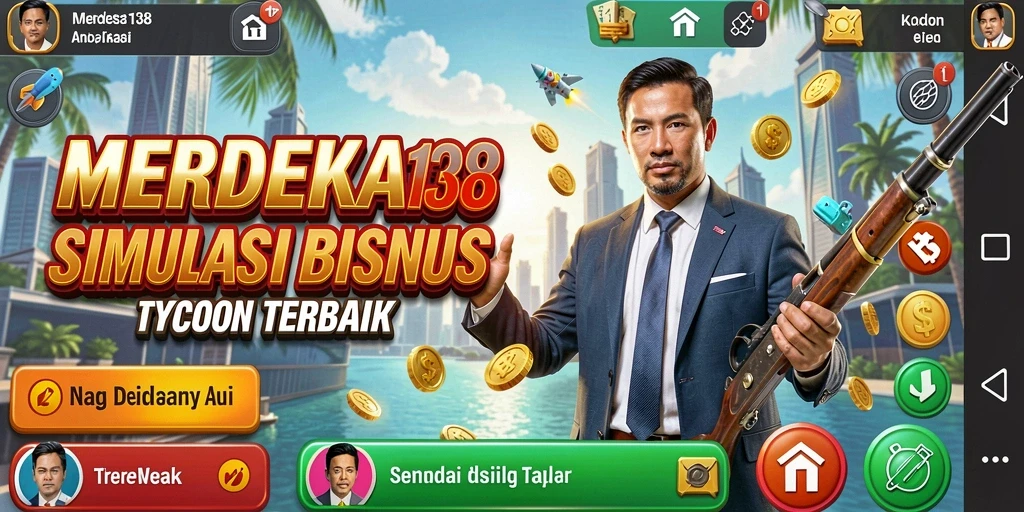 Tangkapan layar gameplay MERDEKA138 menunjukkan aksi seru dalam membangun bisnis.