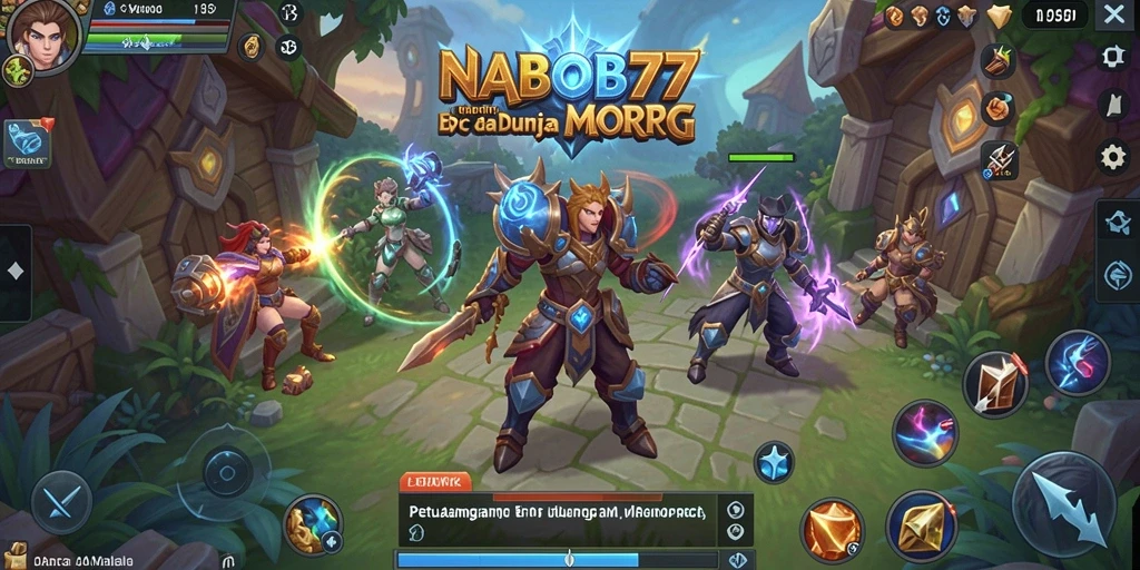 Tangkapan layar NABOB77 menampilkan aksi seru dalam permainan MMORPG.