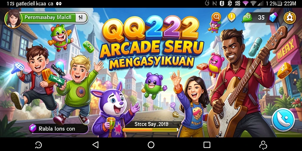 Tangkapan layar gameplay QQ222 yang menampilkan aksi seru dan tantangan Arcade.