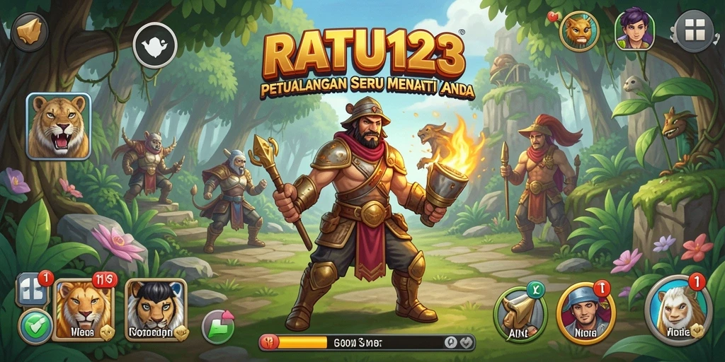Screenshot gameplay RATU123 menampilkan aksi seru di dunia petualangan.