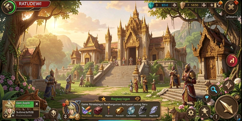 Tampilan gameplay <strong>RATUDEWI</strong> yang menarik dan strategis.