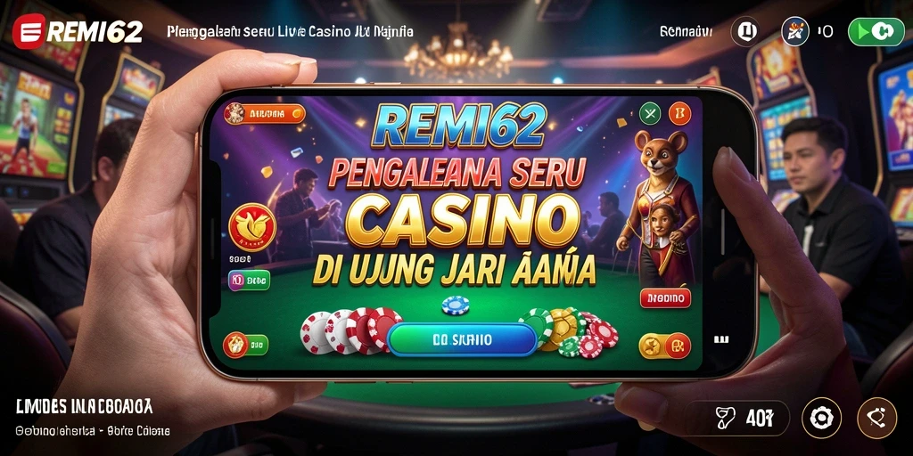 Tampilan menarik dari gameplay REMI62 di Live Casino.