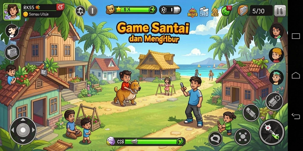 Screenshot gameplay RK55 menampilkan keseruan dan keasyikan bermain.