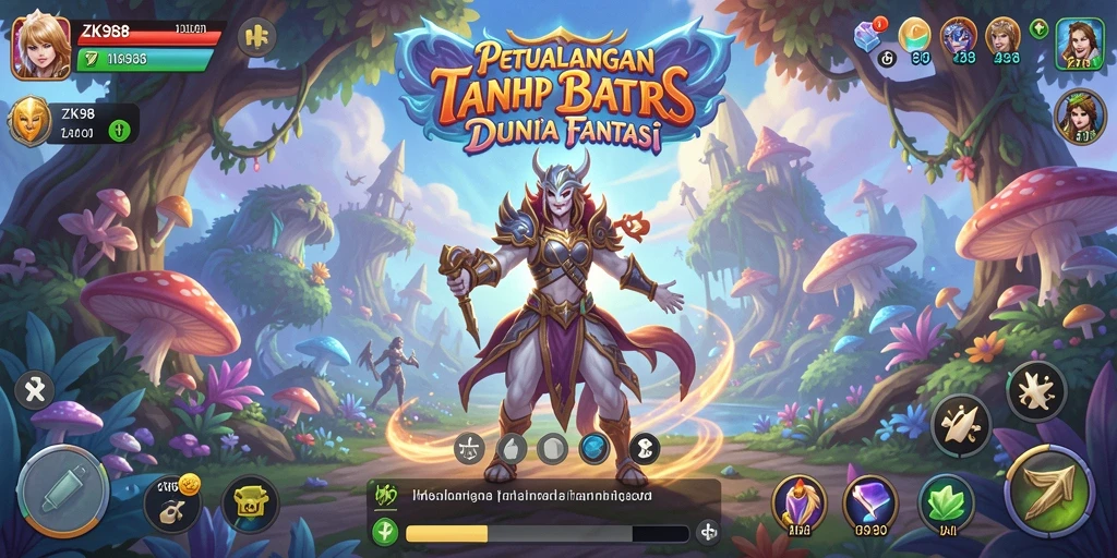 Screenshot ZK988 menampilkan karakter utama dalam perjalanan petualangan.